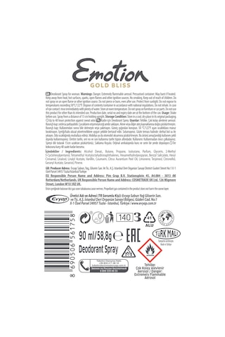 Emotion Gold Bliss & Joyous Seyahat Boy Kadın Deodorant Seti 4x90 Ml