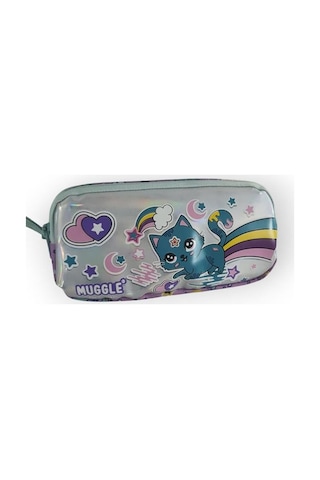 Muggle The Orıgınal Sweet Cat Mor İki Bölmeli Kalemlik Mu.7433 Çok Renkli