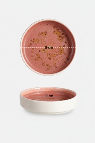 Elipse Shape Rosa Tabak 9 Cm Şık Ve Modern Porselen Sunum Tabağı