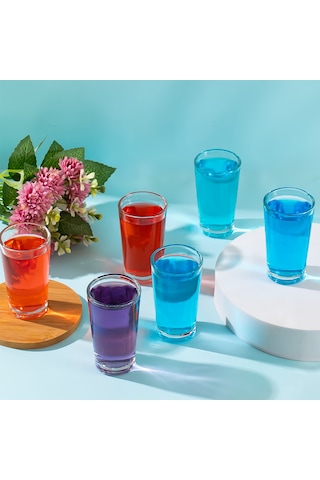 Porsima Glass 6591 Kahve Yanı Su Meşrubat Bardak Takımı 6lı Sunumluk Shot Bardağı Seti 100 cc