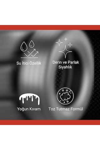 Velvox Lastik Parlatma Jeli 1000 Ml Yoğun Kıvam + Sünger