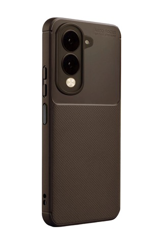 Vivo Y29s Auto Focus Karbon Kapak - Kahverengi