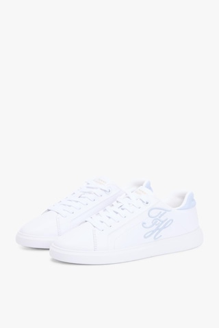 Th Kadın Icon Court Script Beyaz-mavi Sneaker-13842 Beyaz