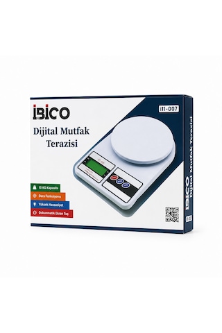 Dijital Pilli Mutfak Terazisi 10 Kg / 1 G Açık Bej