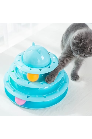 Petürkiye Eğlenceli Üç Katlı Kedi Oyuncağı Seti