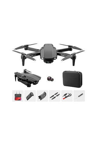 E99 Pro2 Çift Kamera FPV Hareket Selfie Drone Siyah Siyah