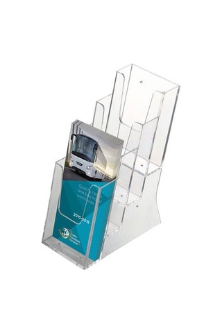 Masaüstü Broşürlük 10x21cm 1/3 A4 4 Katlı 1 Adet