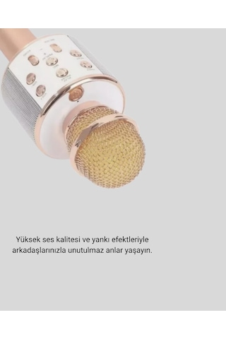 Kablosuz Karaoke Mikrofon Usb Aux Destekli Parti Ve Eğlence İçin