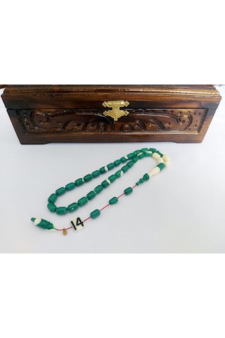 Soma Tesbih Ahmet Özdemir İmzalı Eski Bilardo Topu 14no Katalin Malzeme Tesbih