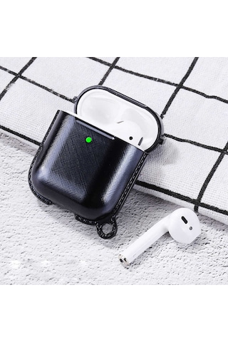 Wiwu Grace Electroplate Apple Uyumlu AirPods Kılıf ZORE-218224 Siyah