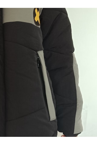 Casabony Gri Siyah Su Geçirmez Parçalı Elyaflı Unisex Çocukmont Gri - Siyah