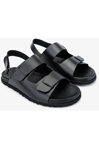 Sandals Factory Lorenza Erkek Siyah Hakiki Deri Sandalet Ayakkabı 60 17627 Erk Sndlt Y24 Siyah