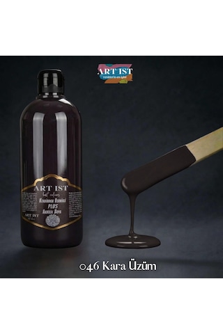 Kendinden Vernikli Plus Vernikli Akrilik Boyalar - 046 Kara Üzüm Ahşap, Taş Tozu, Hobi, Dıy