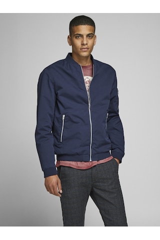 Jack & Jones Erkek Fermuarlı Bomber Ceket - 12165203 Navy Blazer