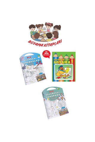 Dev Boyama Posteri Eğlenceli Ejderhalar-lunapark