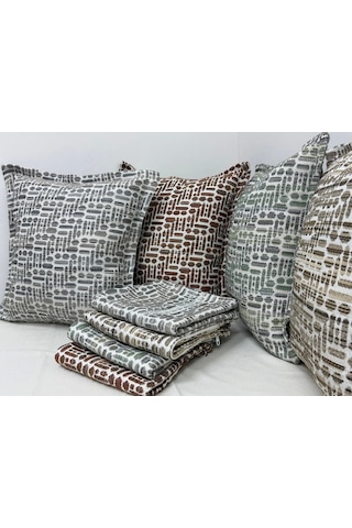 Nivemeshome Kırlent Kılıfı 45x45 Lisa 01 Kiremit Kiremit