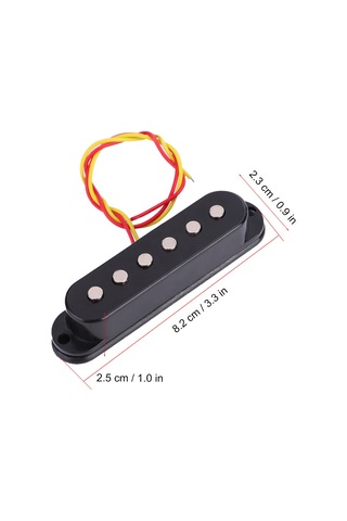 Hfambition St Elektro Gitar Telsiz Mikrofonu Manyetik - Titreşimden Elektrik Sinyali Dönüştürücü, Ses Netliği Ve Sabit Tutma Özelliği, Siyah