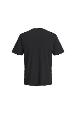 Jack & Jones Erkek Gögüs Baskili Bisiklet Yaka Tisört - Aero - 12298488 Siyah