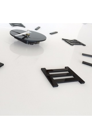 Suofeng Pvc 3d Dıy Duvar Saati, Sessiz Tasarım, Kendine Yapışkan, Ev Ofis Dekoru, Siyah Çok Renkli