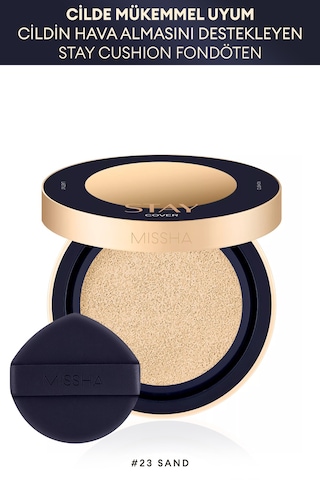 Missha Uzun Süre Kalıcı Yüksek Kapatıcılık Sağlayan Cushion SPF40++ 23 Sand 15 G