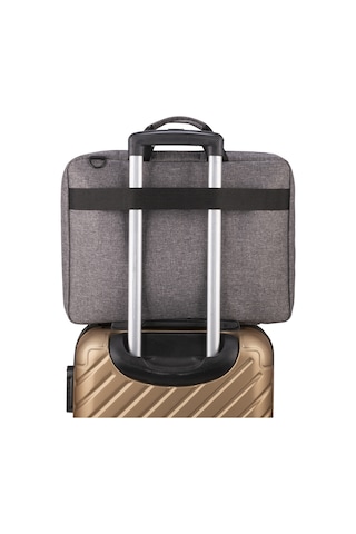 Classone ML-F104 13-14-15.6" Mila Lenovo/Hp/Asus/Monster/Apple Uyumlu MacBook /Mac Air Laptop Çantası- Gri