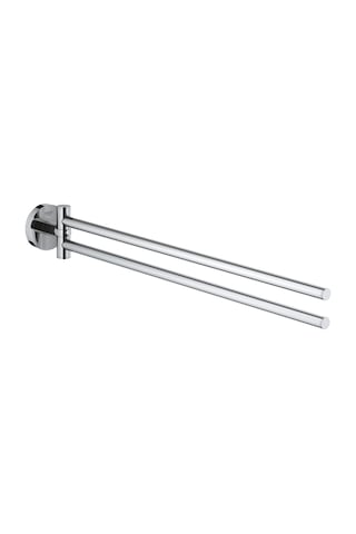 Start İkili Uzun Havluluk, 439 Mm, Duş, Banyo Aksesuarları, Krom, 41183000 Siyah