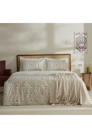 Karaca Home Arty %100 Pamuk Çift Kişilik Nevresim Battaniye Takımı Renkli