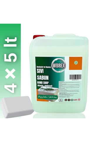 Wbrex Beyaz Sabun Besleyici ve Onarıcı Sıvı El Sabunu 4 x 5 L
