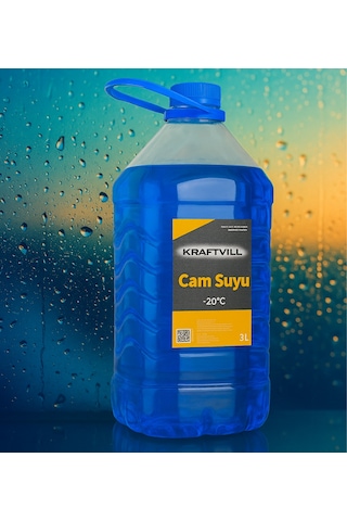 Kışlık Mavi Cam Suyu Antifrizi 3 Lt - Hazır Karışım - Maksimum Buzlanma Önleyici Etki -20 C