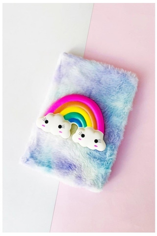 Renkli Gökkuşağı Squishyli Peluş Defter