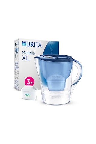 BRITA Marella XL 3x Maxtra Pro All-In-1 Filtreli Su Arıtma Sürahisi - Mavi 3,5 lt