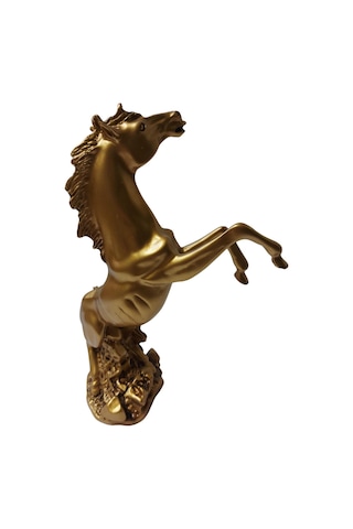 Biev Şahlanmış At Biblo Altın 30 Cm