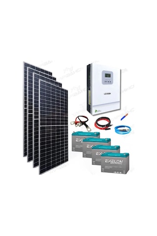 Yapı Solar 3 Kw Mppt Bağ Evi Hazır Güneş Enerjisi Paketi Tak Çalıştır