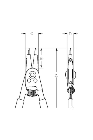 Bahco 2928-160 Kombine Iç Ve Dış Segman Pensesi
