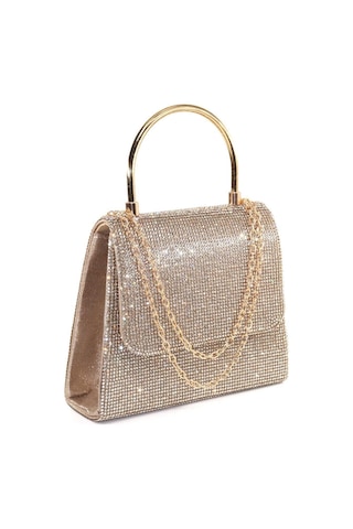 Keeba Gold Taşlı Abiye Çanta Altın Kadın Abiye Çanta Gold Abiye Çanta Davet Gece Clutch Çanta