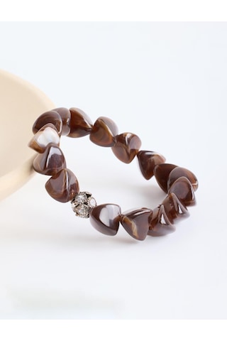 Jimmy Key Jimmy Key Kahverengi Boncuklu Modern Bileklik 6sw348216800