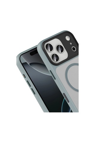 Apple iPhone Uyumlu 17 Pro Megane Magsafe Kapak - Titan Gri