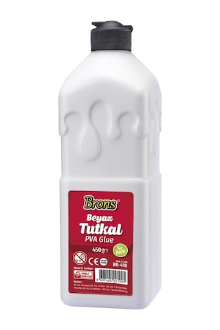 Beyaz Tutkal 450 Gr 1 Adet Brons Beyaz Mobilya Yapıştırıcısı Tutkalı 450 Gr Ahşap Tutkalı Su Bazlı Çok Amaçlı Beyaz