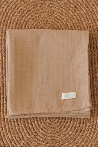 Organik Pamuk Çift Katlı Müslin Örtü Bej 75x85 CM Bej