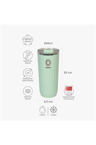 Espressolab Yeşil Mug Termos 600 Ml No:62 Yeşil