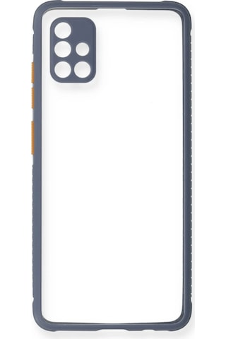 Gld-spt- Newface Samsung Uyumlu Galaxy A71 Kılıf Miami Şeffaf Silikon - Gri