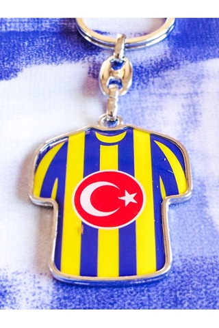 Moncuk Design Sarı Lacivert Takım Formalı Metal Anahtarlık