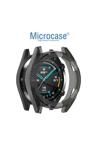 Microcase Huawei Watch Gt2 46 Mm Önü Açık Silikon Kılıf - Füme