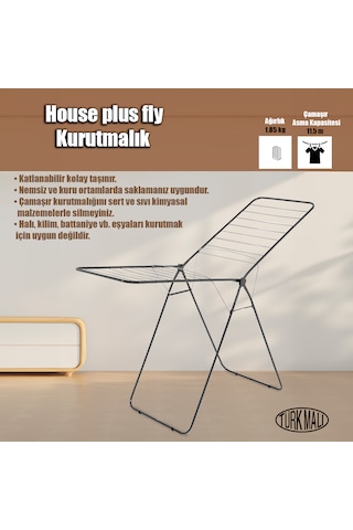 Doğrular Fly Çamaşır Kurutmalığı Siyah