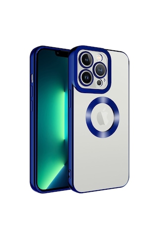 Apple Uyumlu iPhone 11 Pro Kılıf Kamera Korumalı Logo Gösteren Zore Omega Kapak Lacivert