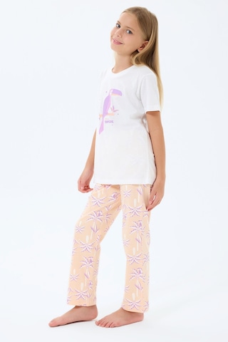 Rolypoly Kız Çocuk Beyaz Pijama Takım Rp3811-c-v1 Beyaz