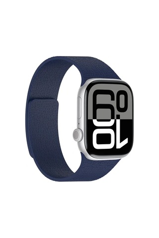 Apple Uyumlu Watch 10 46mm Redclick Krd-136 Kabartma Desenli Mıknatıslı Silikon Kordon