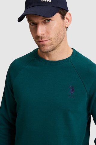 U.S. Polo Assn. Erkek Yeşil Basic Sweatshirt 50329441 Vr060 Eden Green