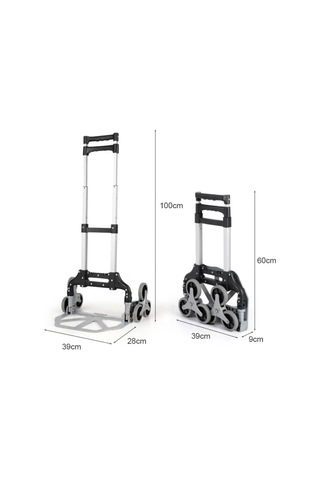 Katlanabilir Yük Taşıma Arabası Altı Tekerlekli 70 Kg