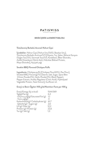Tütsülenmiş Barbekü Aromalı Nohut Cips Seti 6 Adet